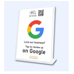 Google Tap to Review Sign