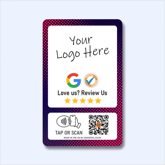 Google & Trustatrader Review Card - Tap and Scan
