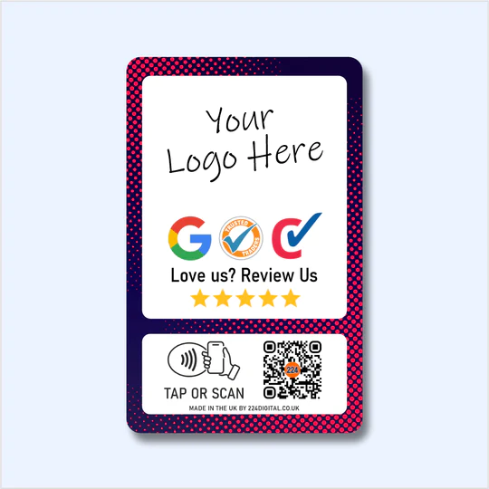 Google Checkatrade & Trustatrader Review Card - Tap and Scan