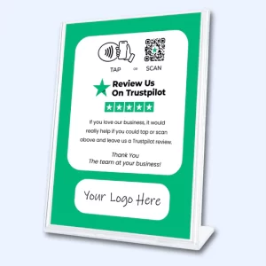 Tap or Scan to Review us on Trustpilot Sign