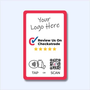 Custom Branded Checkatrade Review Card - Tap and Scan