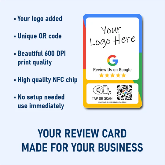Custom Branded Google Review Card - Tap and Scan - Image 3