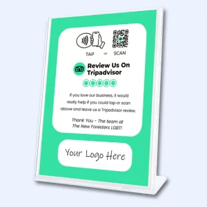 Tap or Scan to Review us on Tripadvisor Sign