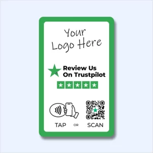Custom Branded Trustpilot Review Card - Tap and Scan