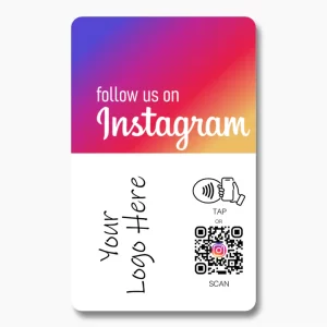 Follow Us On Instagram Card - Tap And Scan