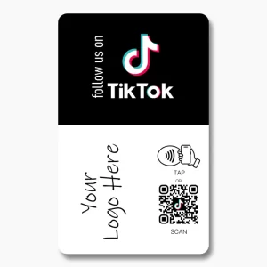 Follow Us On Tik Tok Card - Tap And Scan
