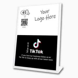 Follow Us On Tik Tok Sign - Tap Or Scan