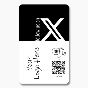 Follow Us On X Card - Tap And Scan