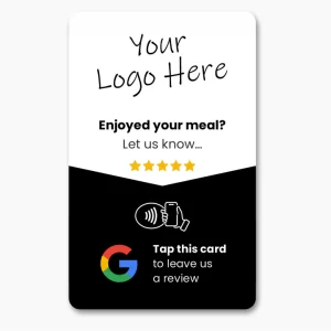 Google Restaurant Review Card - Custom Branded - Tap And Scan