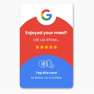 Google Restaurant Review Card - Tap And Scan