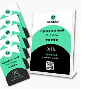 Tripadvisor Restaurant Review Card & A6 Sign Bundle - Tap And Scan